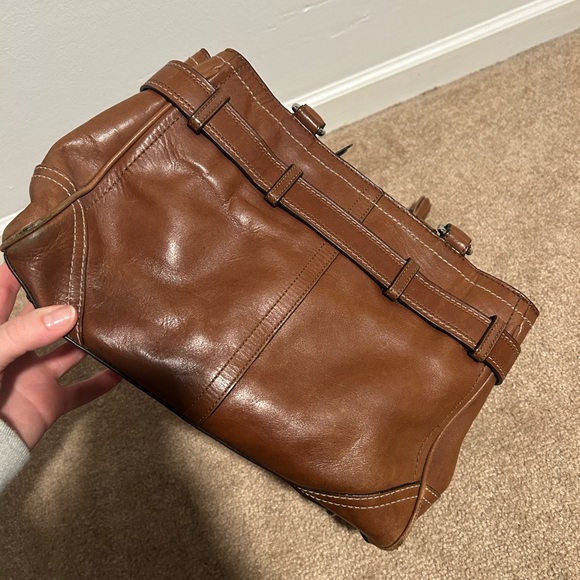 Coach Purse: 8a70 Black Hampton Leather - Vintage - Picture 9 of 10